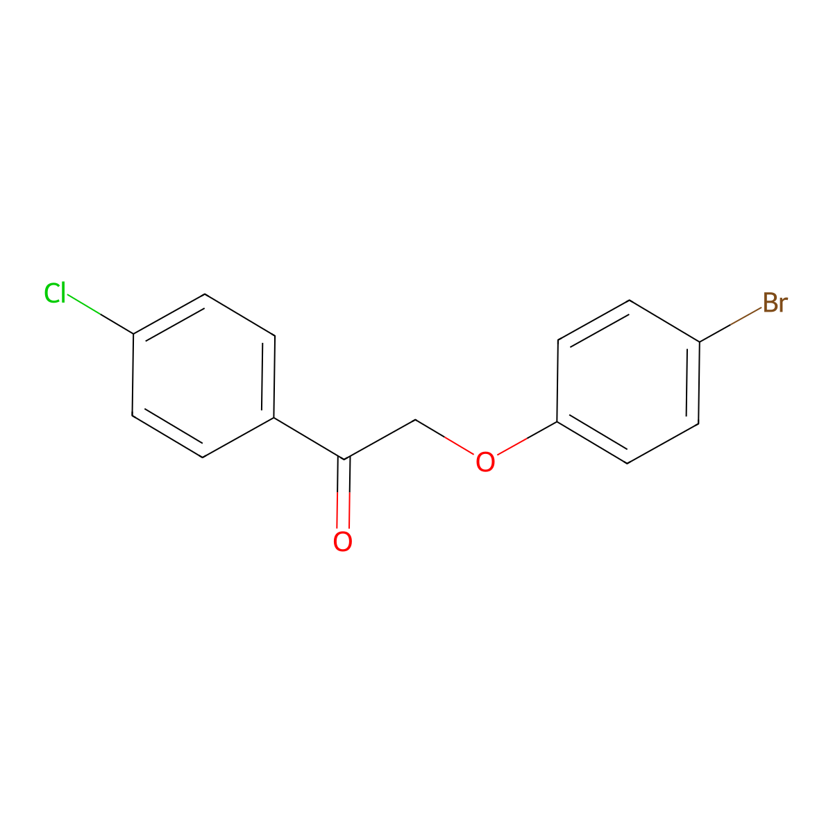 2-(4-Bromophenoxy)-1-(4-chlorophenyl)ethanone molecular structure, CAS 356080-38-1