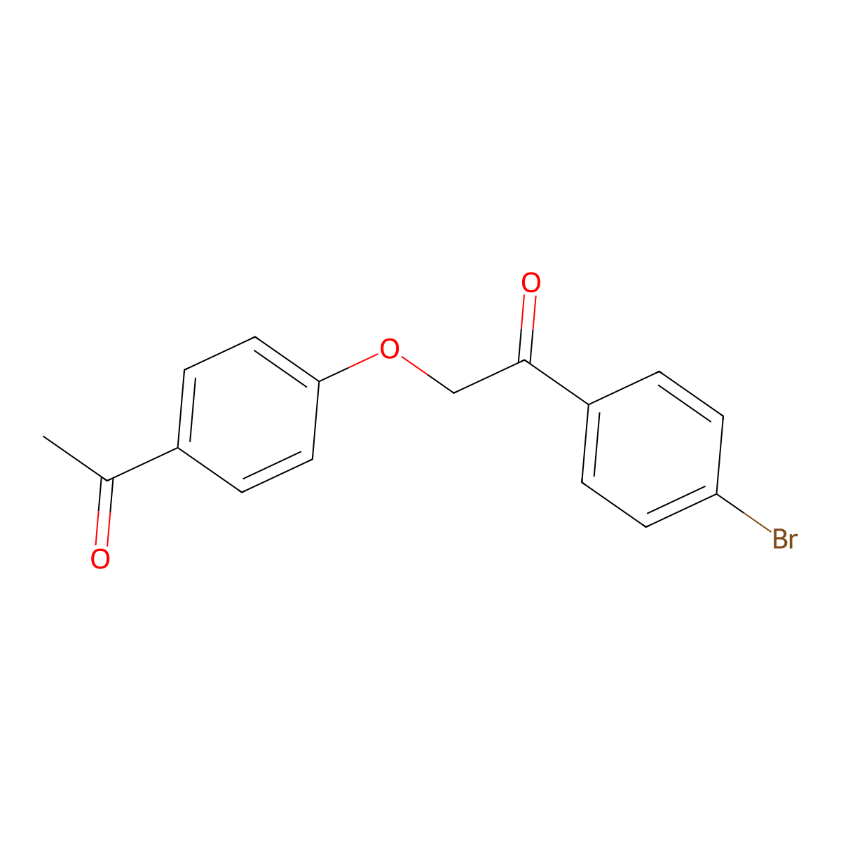 2-(4-Acetylphenoxy)-1-(4-bromophenyl)ethanone molecular structure, CAS 356080-53-0