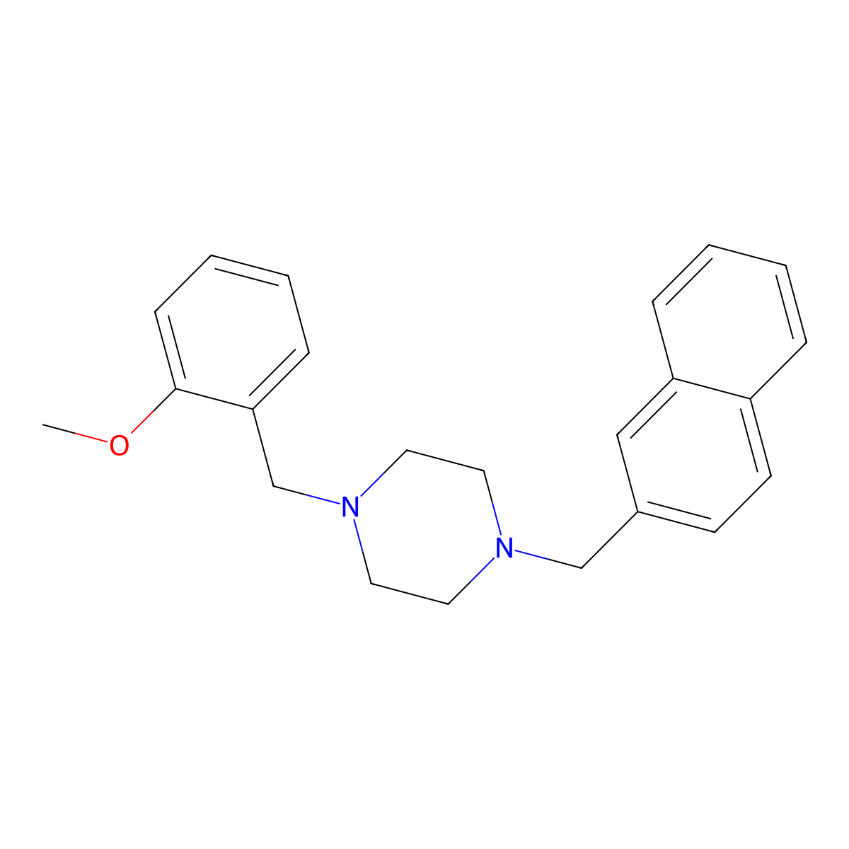1-[(2-Methoxyphenyl)methyl]-4-(naphthalen-2-ylmethyl)piperazine molecular structure, CAS 356082-91-2