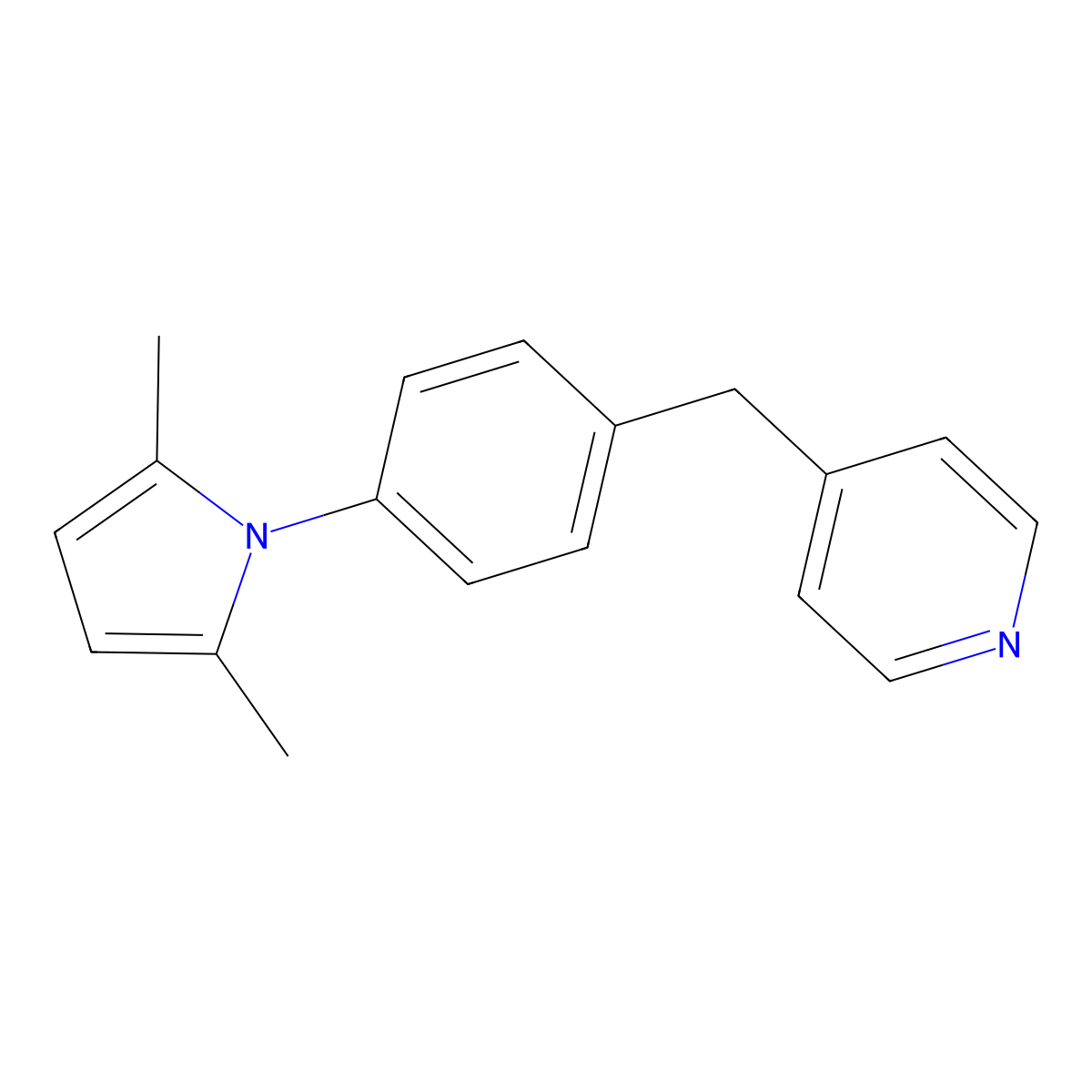 4-[4-(2,5-dimethyl-1H-pyrrol-1-yl)benzyl]pyridine molecular structure, CAS 356083-01-7