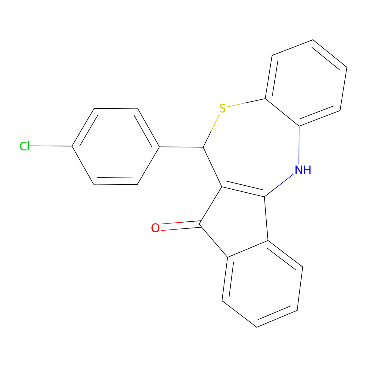 11-(4-Chlorophenyl)-5,11-dihydroindeno[2,1-c][1,5]benzothiazepin-12-one molecular structure, CAS 356083-33-5