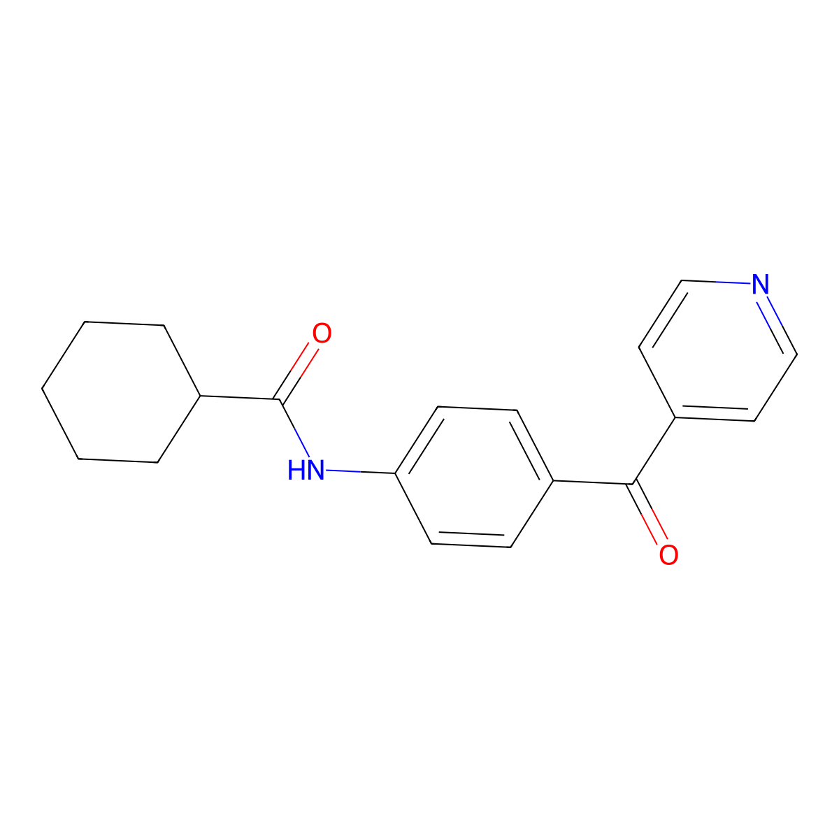 N-(4-Isonicotinoylphenyl)cyclohexanecarboxamide molecular structure, CAS 356084-31-6