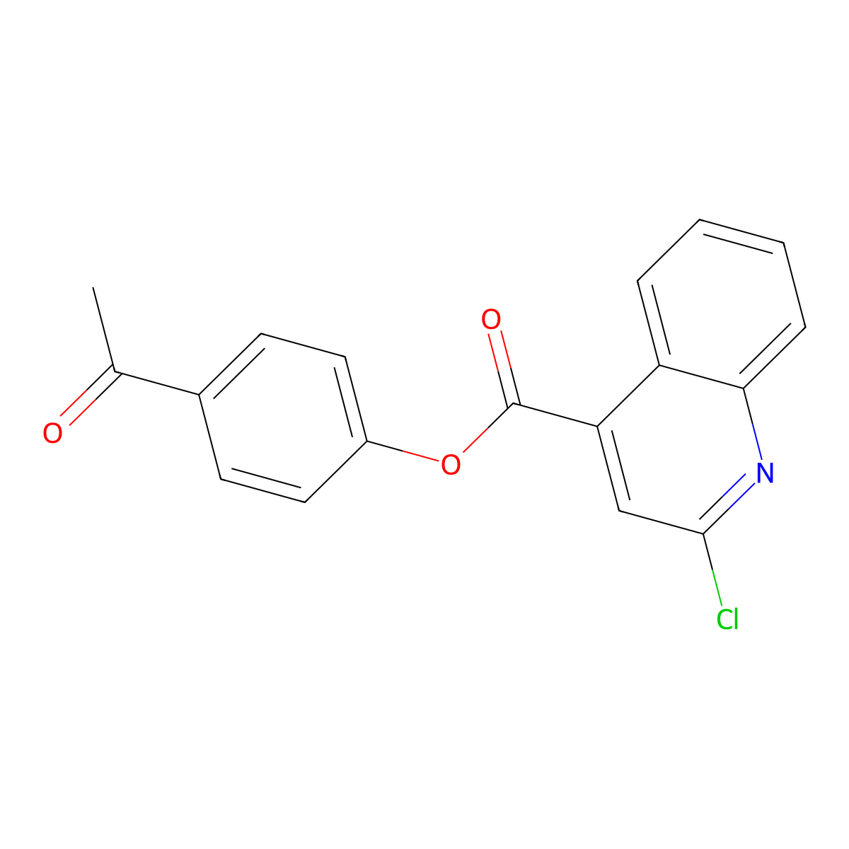 4-Acetylphenyl 2-chloroquinoline-4-carboxylate molecular structure, CAS 356084-70-3