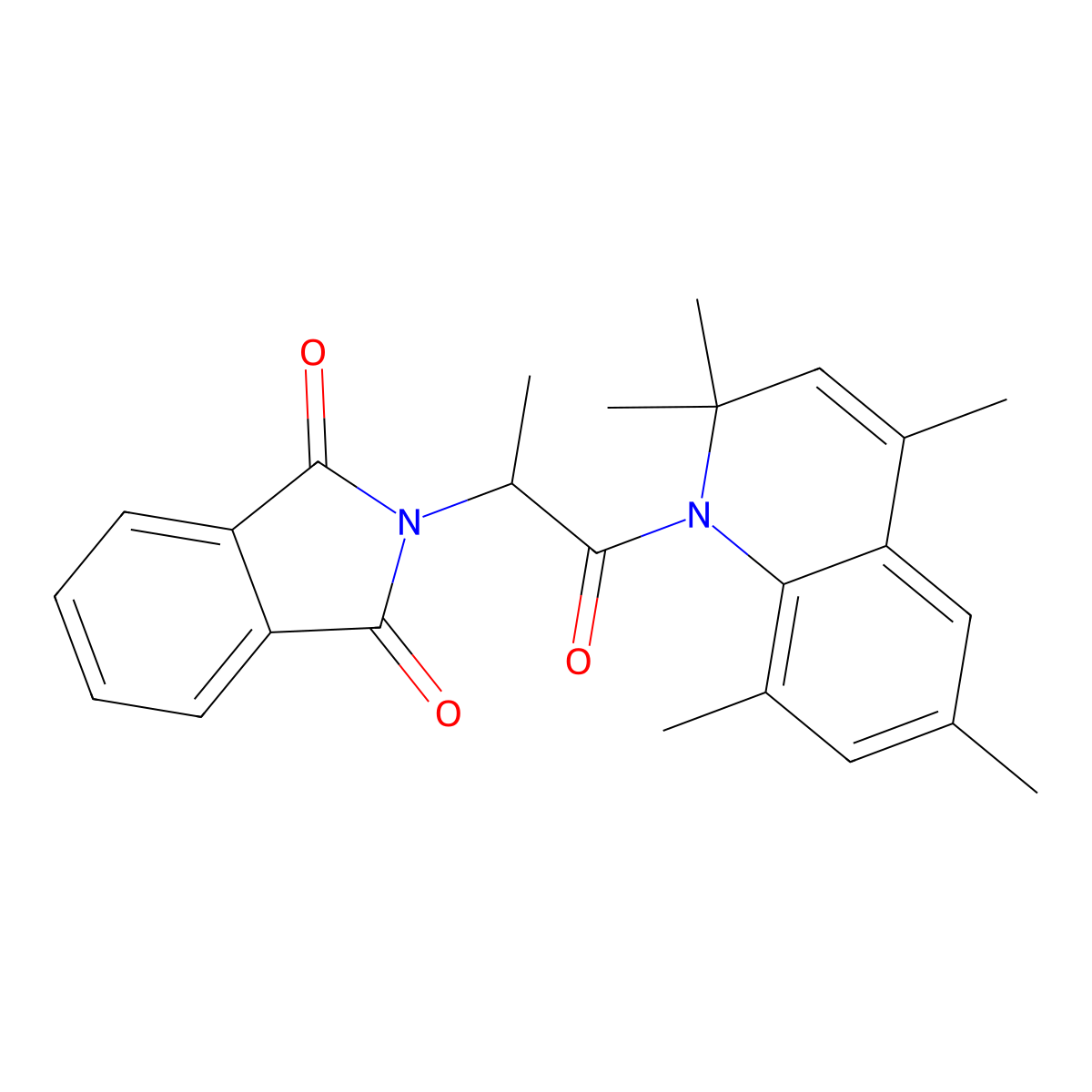 2-[1-Oxo-1-(2,2,4,6,8-pentamethylquinolin-1-yl)propan-2-yl]isoindole-1,3-dione molecular structure, CAS 356085-23-9
