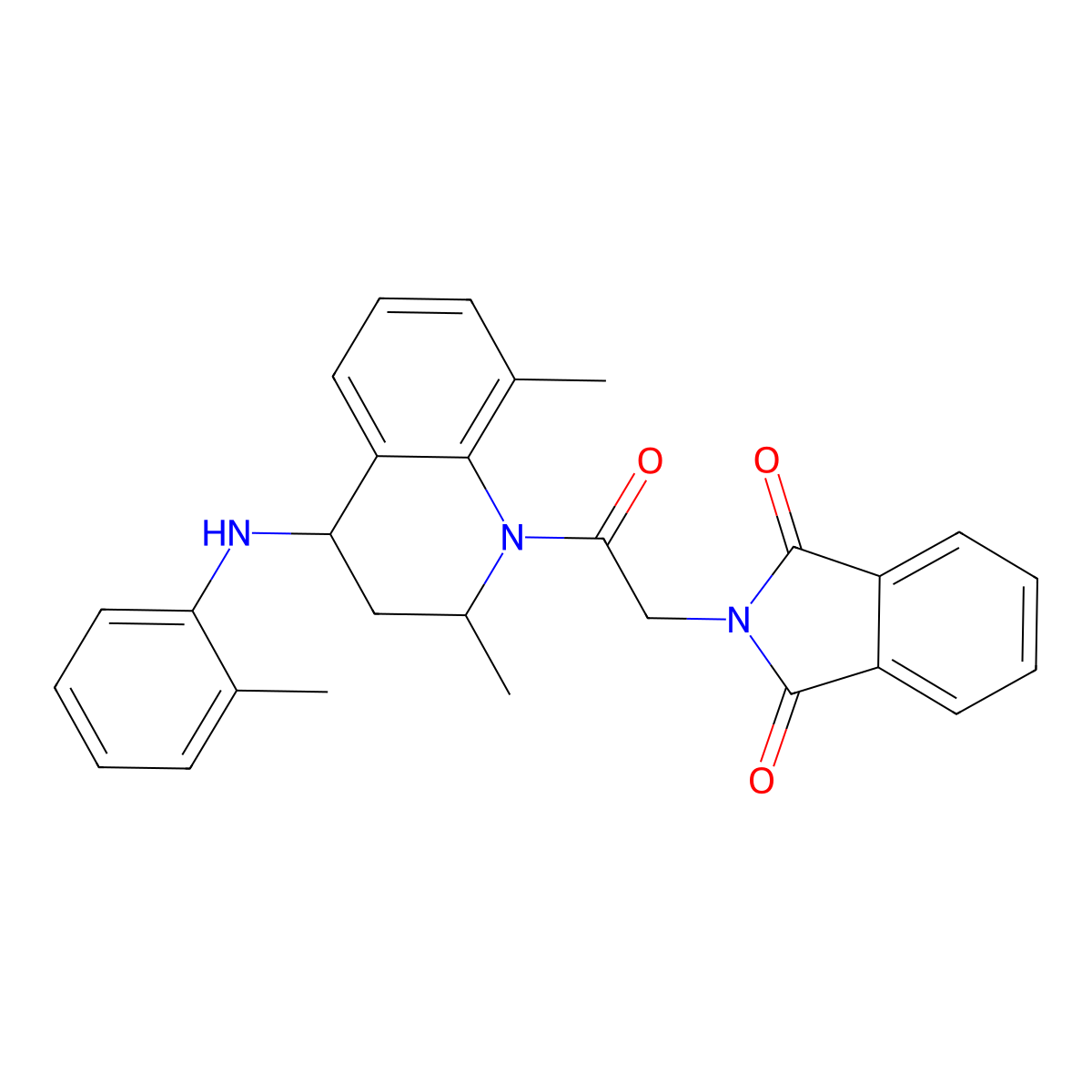 2-(2-{2,8-dimethyl-4-[(2-methylphenyl)amino]-3,4-dihydroquinolin-1(2H)-yl}-2-oxoethyl)-1H-isoindole-1,3(2H)-dione molecular structure, CAS 356085-38-6