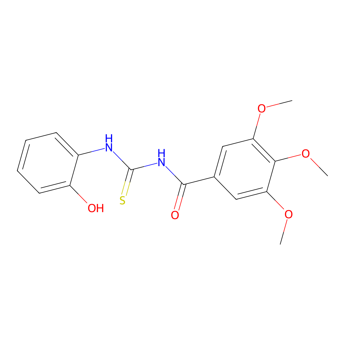 N-[(2-hydroxyphenyl)carbamothioyl]-3,4,5-trimethoxybenzamide molecular structure, CAS 356085-58-0