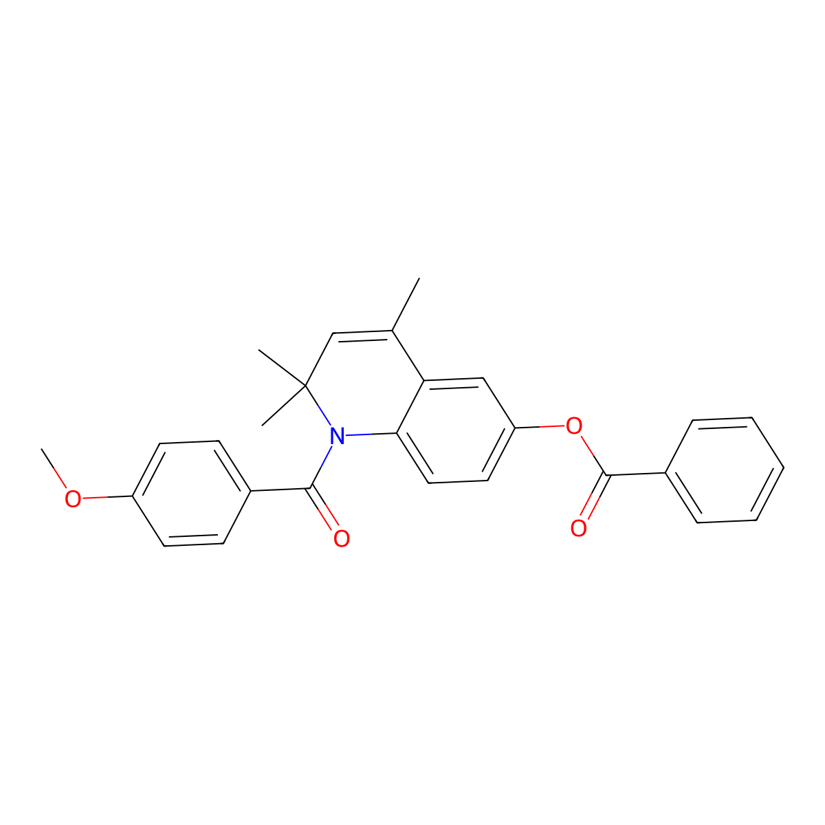 1-(4-Methoxybenzoyl)-2,2,4-trimethyl-1,2-dihydroquinolin-6-yl benzoate molecular structure, CAS 356085-61-5