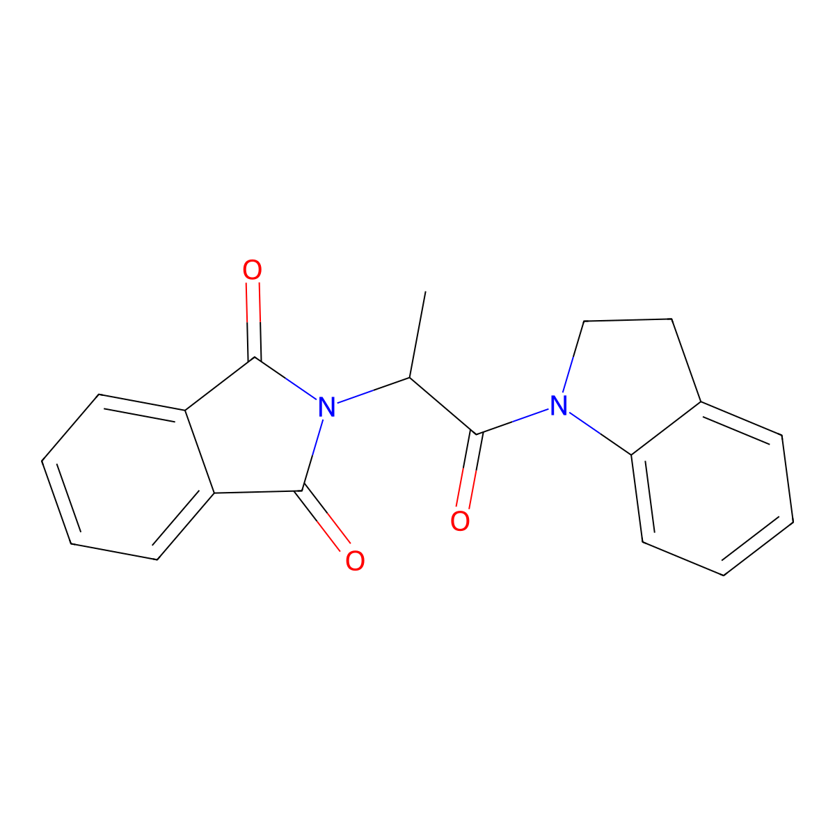 2-[2-(2,3-dihydro-1H-indol-1-yl)-1-methyl-2-oxoethyl]-1H-isoindole-1,3(2H)-dione molecular structure, CAS 356085-69-3