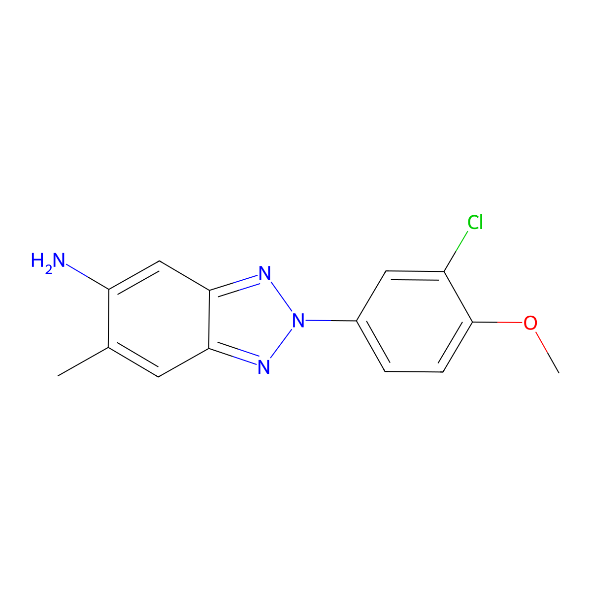 2-(3-chloro-4-methoxyphenyl)-6-methyl-2H-1,2,3-benzotriazol-5-amine molecular structure, CAS 356085-76-2