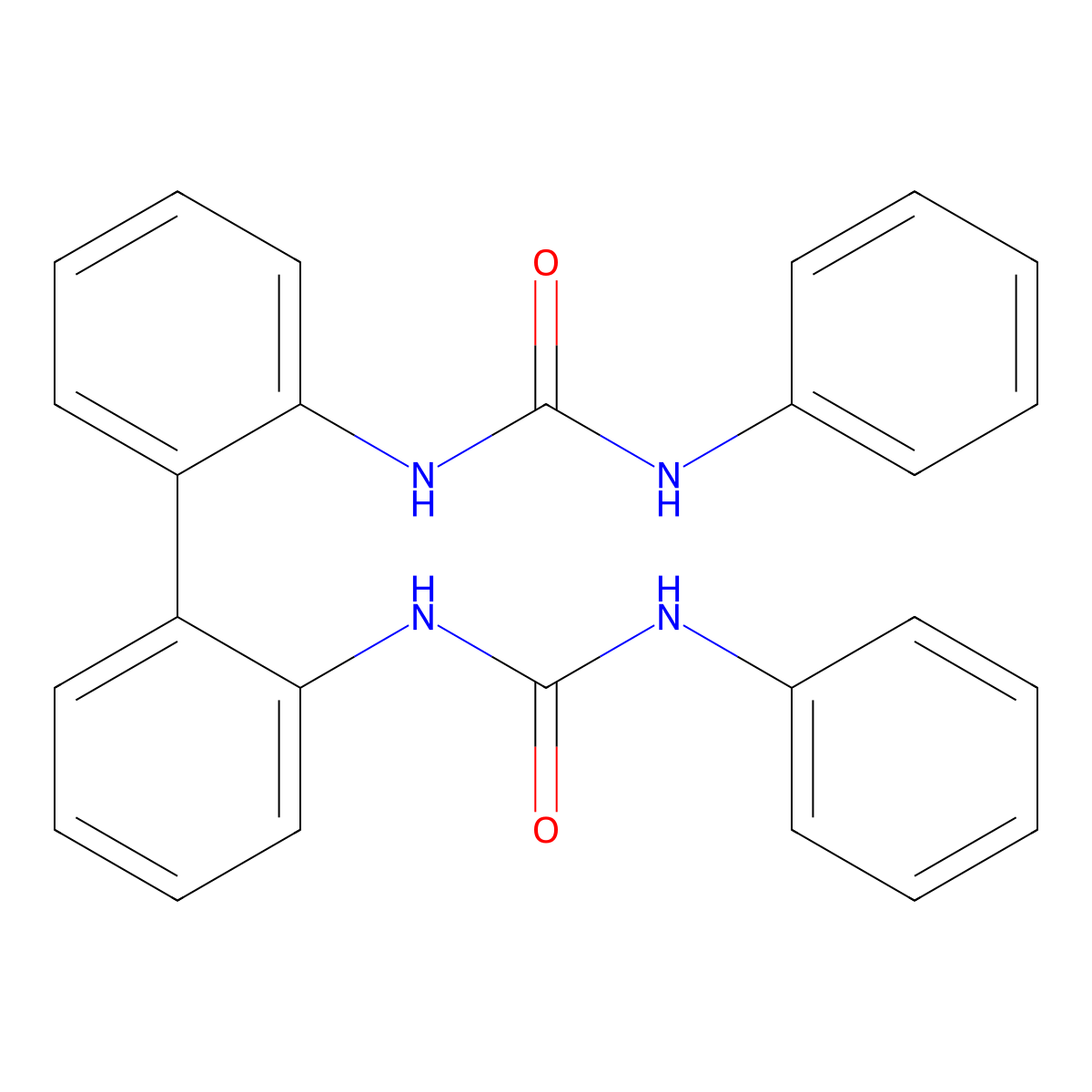 1-Phenyl-3-[2-[2-(phenylcarbamoylamino)phenyl]phenyl]urea molecular structure, CAS 356086-10-7