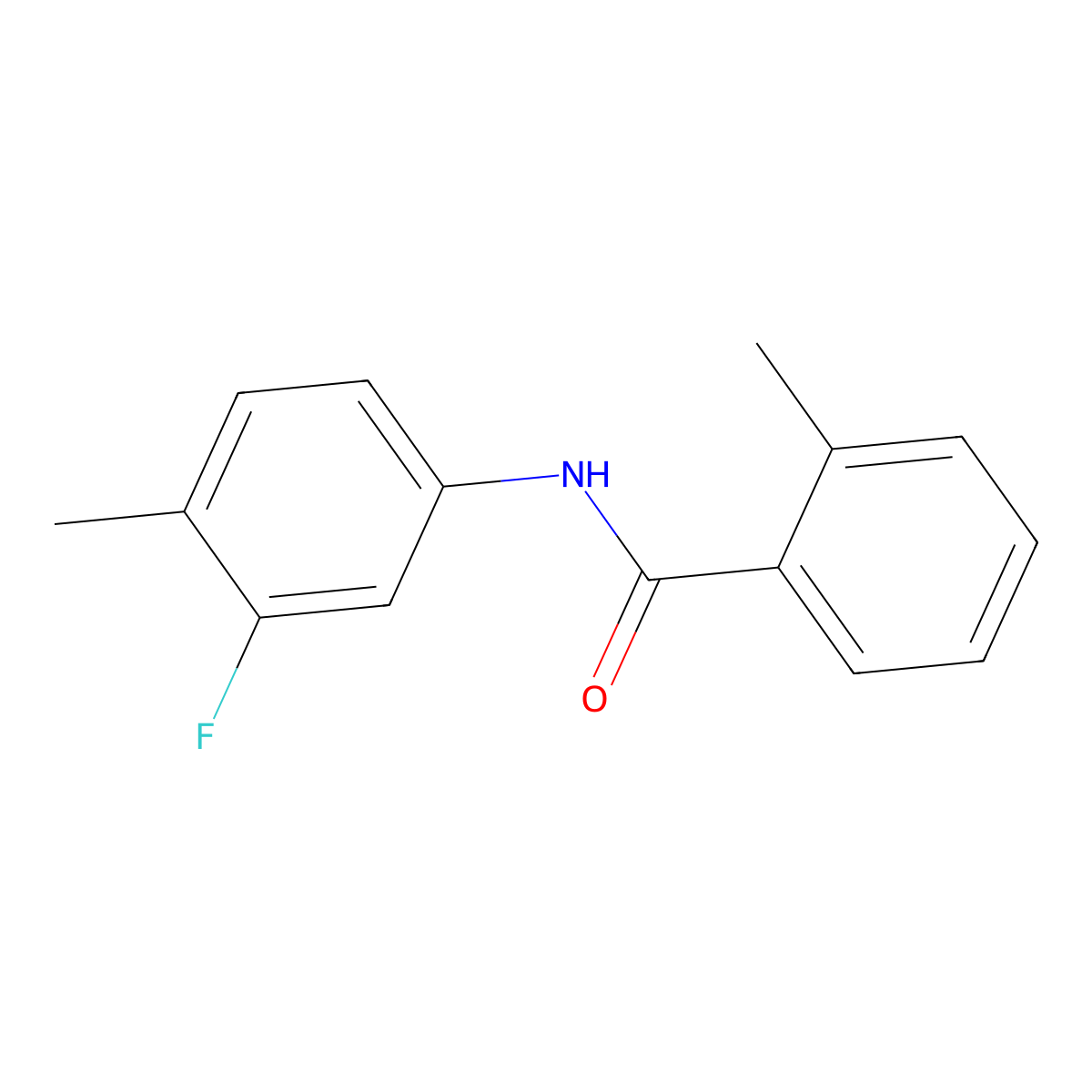 N-(3-fluoro-4-methylphenyl)-2-methylbenzamide molecular structure, CAS 356086-14-1