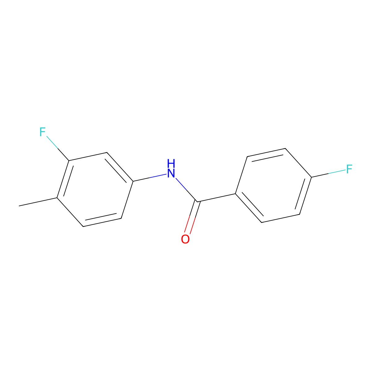 4-fluoro-N-(3-fluoro-4-methylphenyl)benzamide molecular structure, CAS 356086-18-5