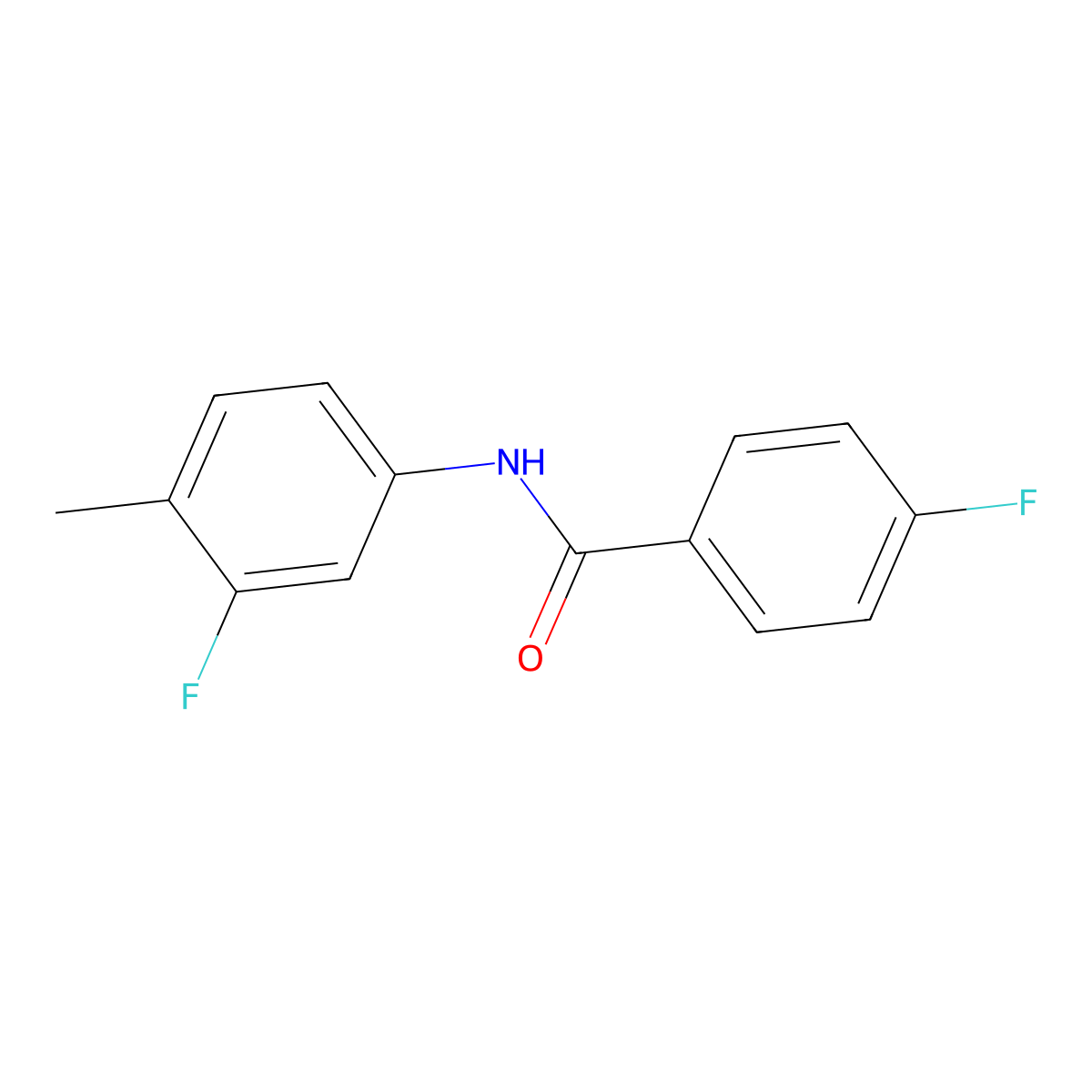 4-fluoro-N-(3-fluoro-4-methylphenyl)benzamide molecular structure, CAS 356086-18-5