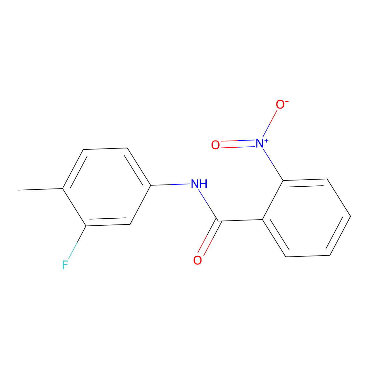 N-(3-fluoro-4-methylphenyl)-2-nitrobenzamide molecular structure, CAS 356086-26-5
