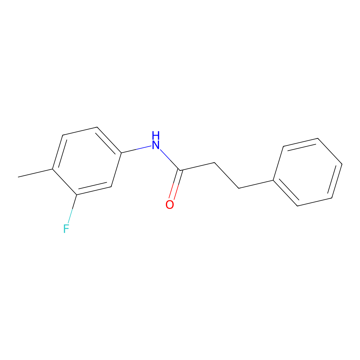 N-(3-fluoro-4-methylphenyl)-3-phenylpropanamide molecular structure, CAS 356086-36-7