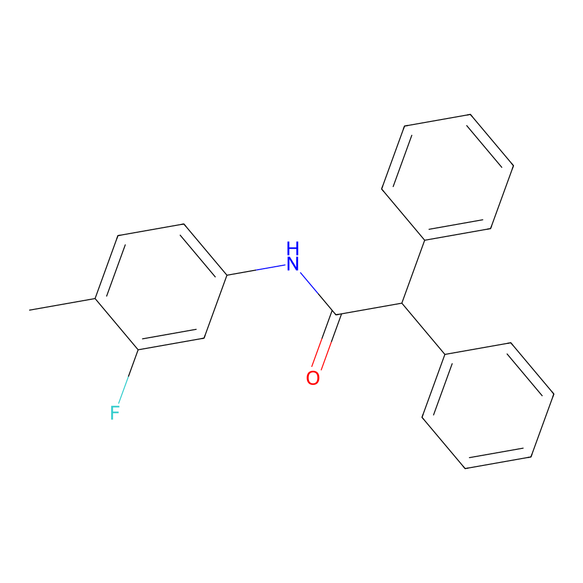 N-(3-fluoro-4-methylphenyl)-2,2-diphenylacetamide molecular structure, CAS 356086-59-4