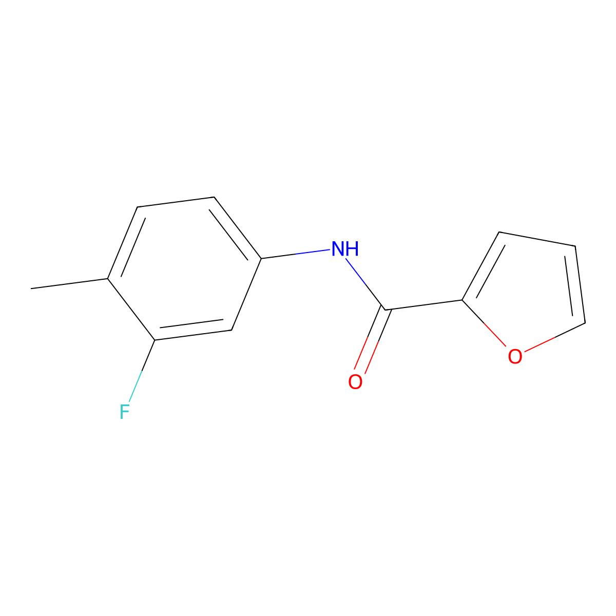 N-(3-fluoro-4-methylphenyl)furan-2-carboxamide molecular structure, CAS 356086-61-8