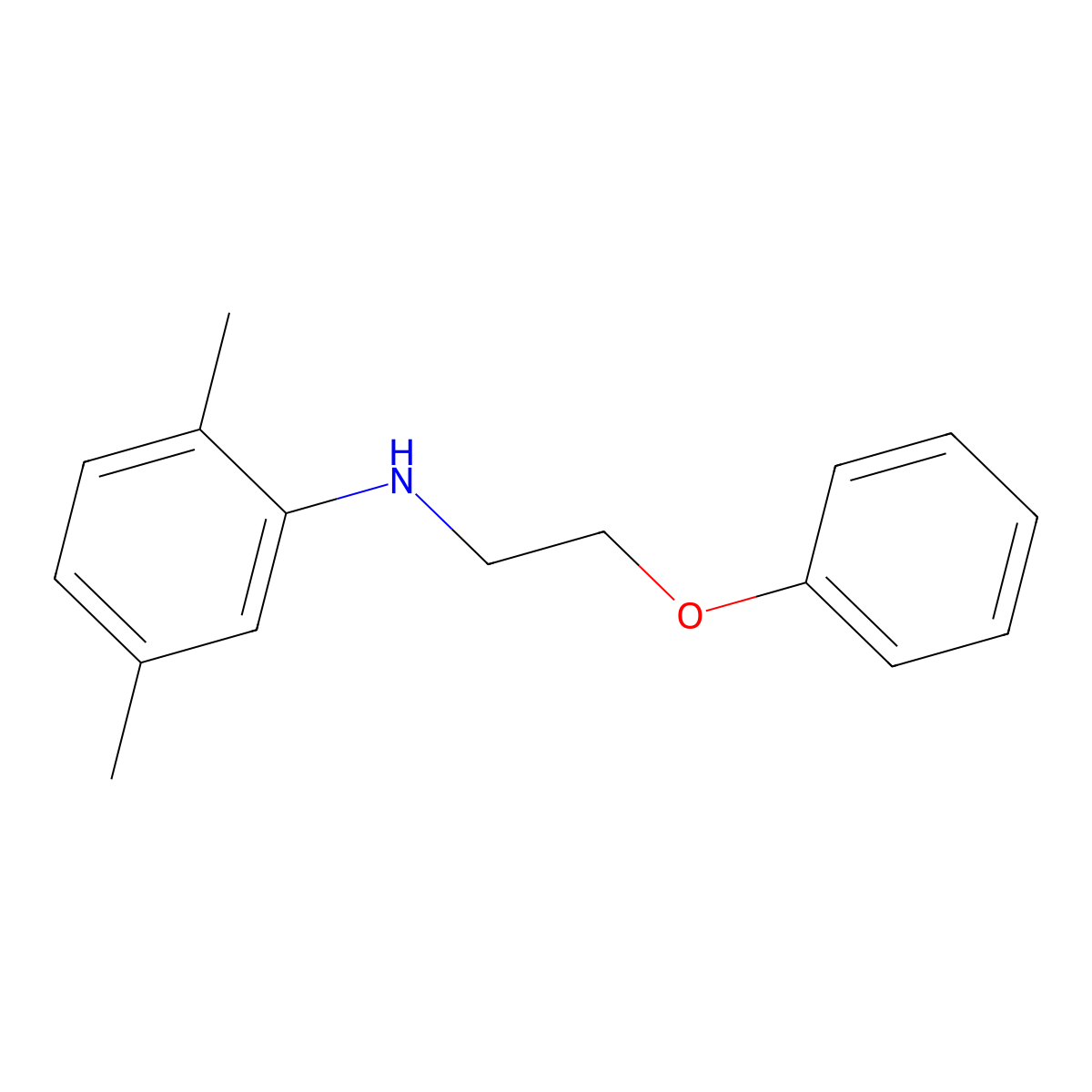2,5-dimethyl-N-(2-phenoxyethyl)aniline molecular structure, CAS 356086-80-1