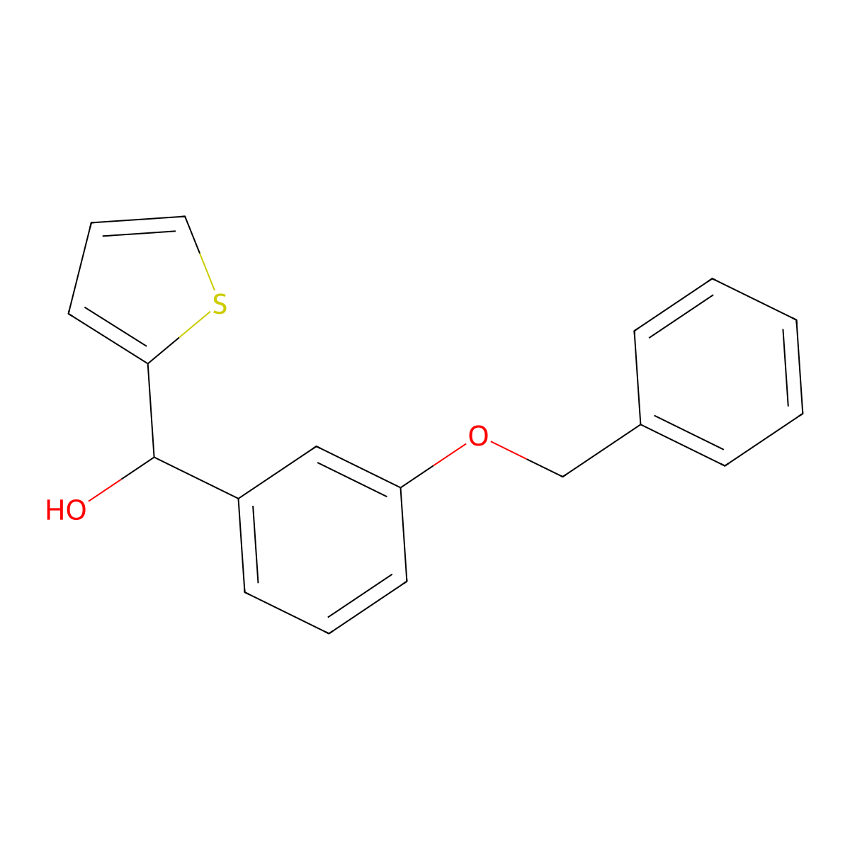 [3-(Benzyloxy)phenyl](2-thienyl)methanol molecular structure, CAS 356086-91-4