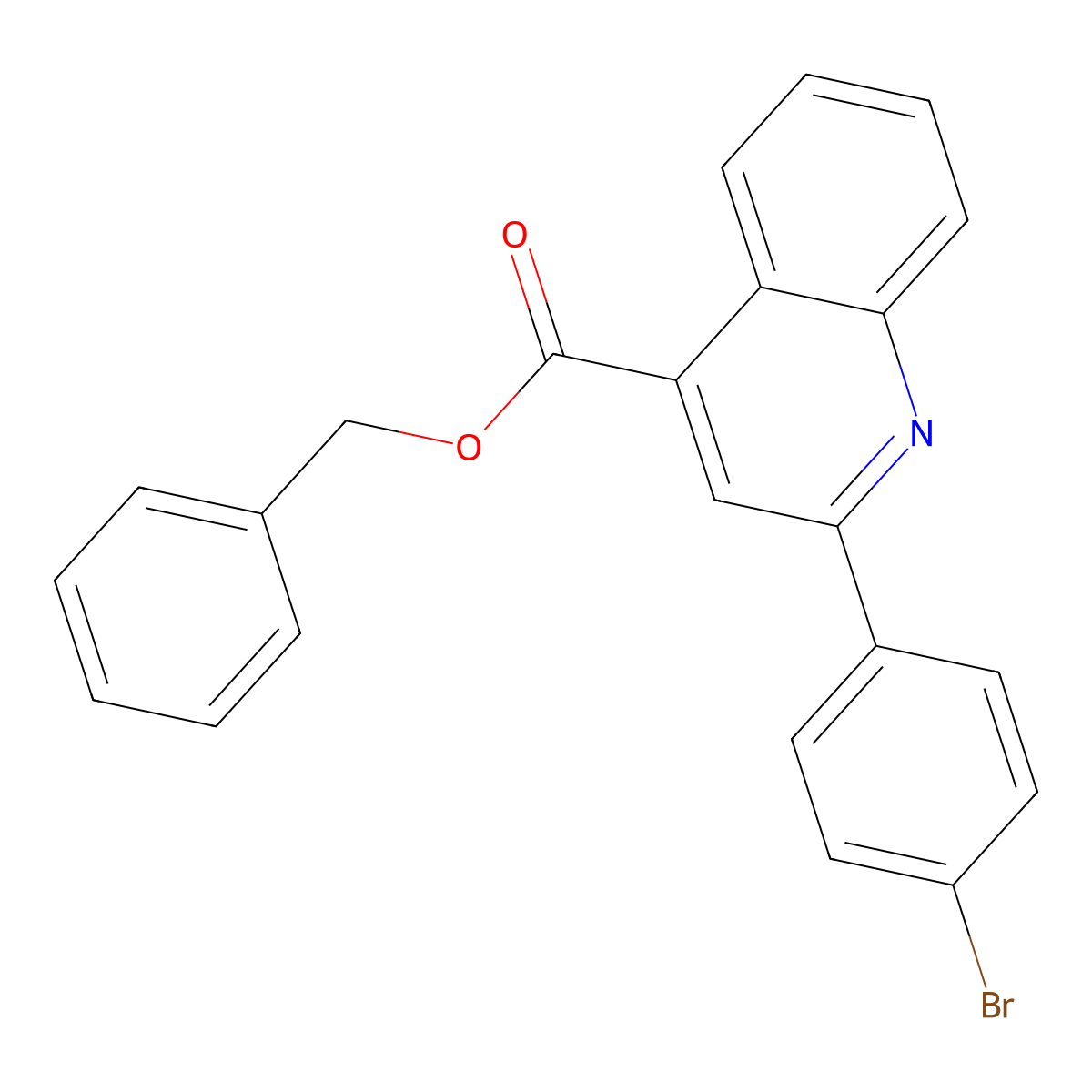 Benzyl 2-(4-bromophenyl)-4-quinolinecarboxylate molecular structure, CAS 356086-97-0
