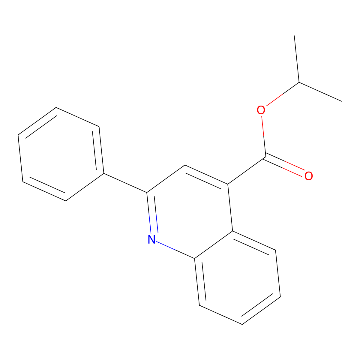 Propan-2-yl 2-phenylquinoline-4-carboxylate molecular structure, CAS 356087-03-1