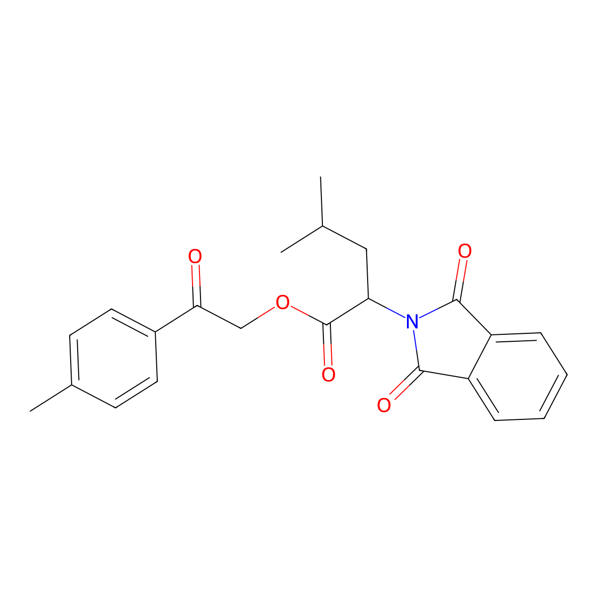 2-(4-methylphenyl)-2-oxoethyl 2-(1,3-dioxo-1,3-dihydro-2H-isoindol-2-yl)-4-methylpentanoate molecular structure, CAS 356087-13-3