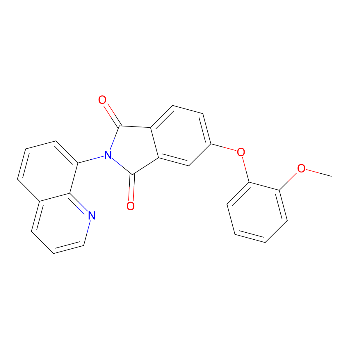 5-(2-Methoxyphenoxy)-2-quinolin-8-ylisoindole-1,3-dione molecular structure, CAS 356087-64-4