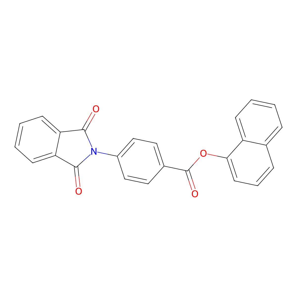 Naphthalen-1-yl 4-(1,3-dioxoisoindol-2-yl)benzoate molecular structure, CAS 356088-78-3