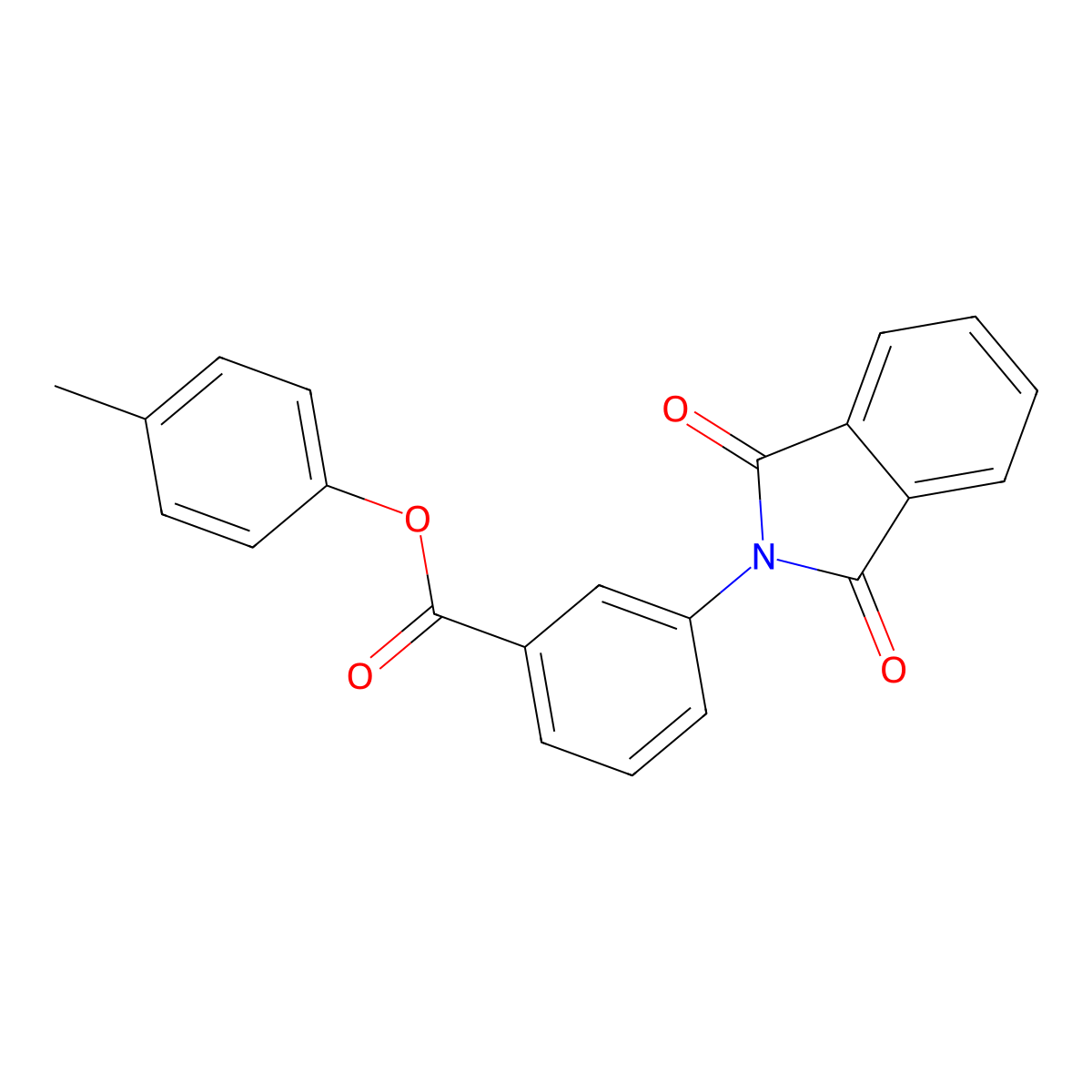4-methylphenyl 3-(1,3-dioxo-1,3-dihydro-2H-isoindol-2-yl)benzoate molecular structure, CAS 356088-82-9
