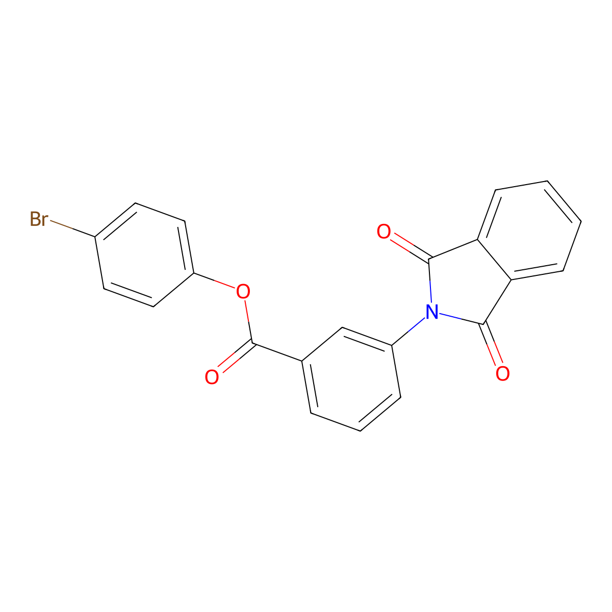 4-bromophenyl 3-(1,3-dioxo-1,3-dihydro-2H-isoindol-2-yl)benzoate molecular structure, CAS 356088-85-2