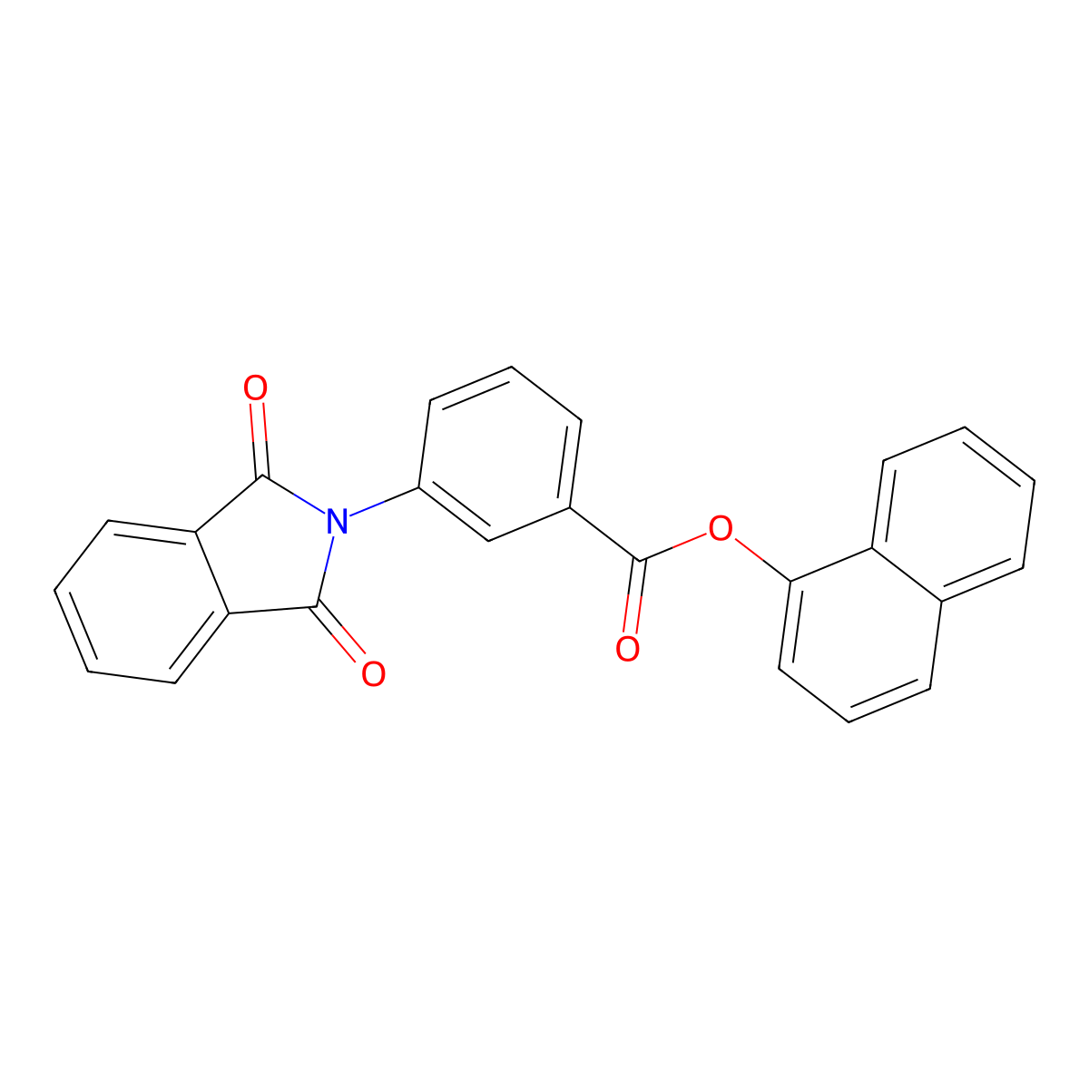 Naphthalen-1-yl 3-(1,3-dioxoisoindol-2-yl)benzoate molecular structure, CAS 356088-87-4