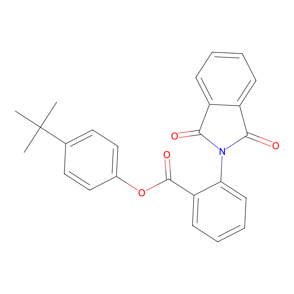 4-tert-butylphenyl 2-(1,3-dioxo-1,3-dihydro-2H-isoindol-2-yl)benzoate molecular structure, CAS 356089-07-1