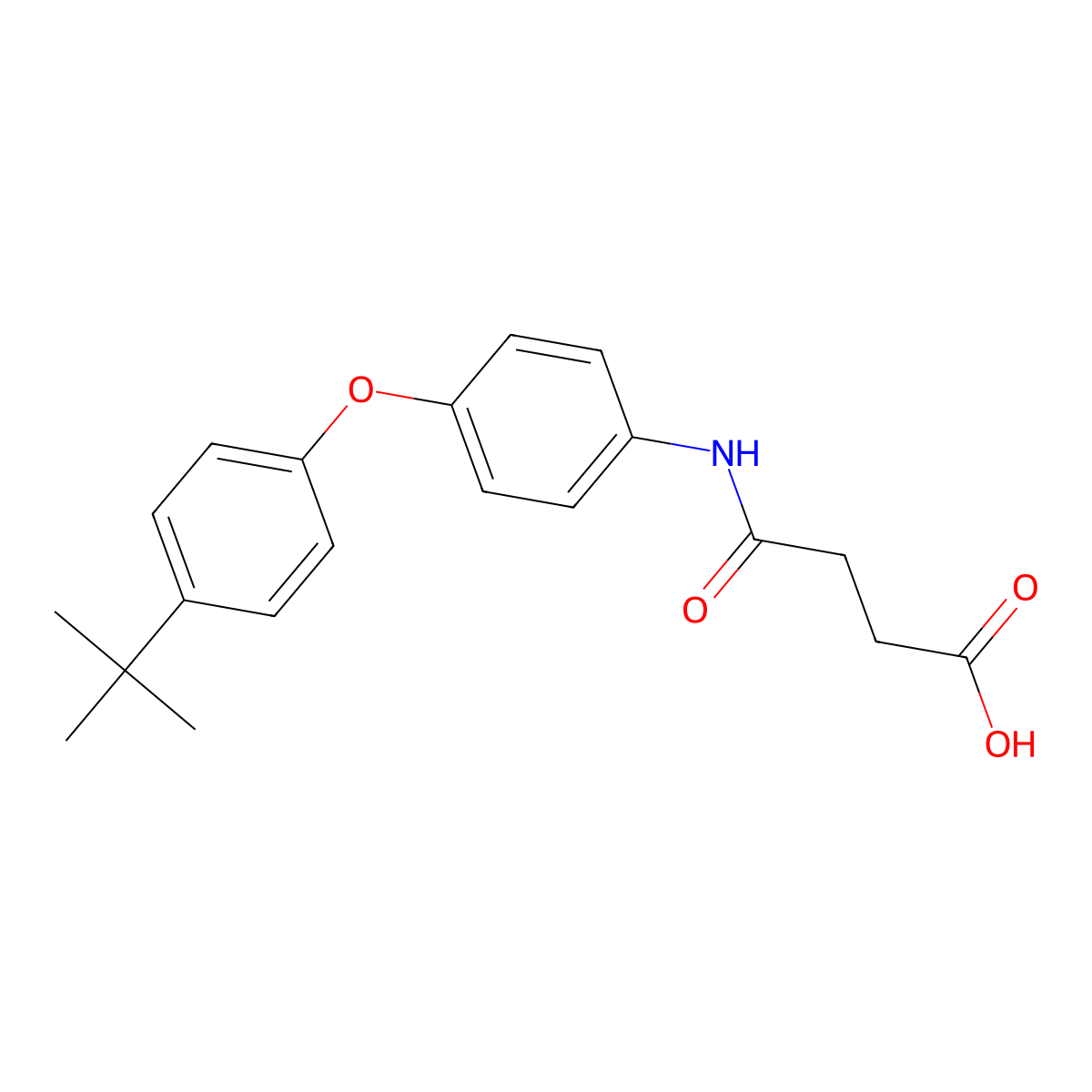 4-{[4-(4-Tert-butylphenoxy)phenyl]amino}-4-oxobutanoic acid molecular structure, CAS 356089-44-6