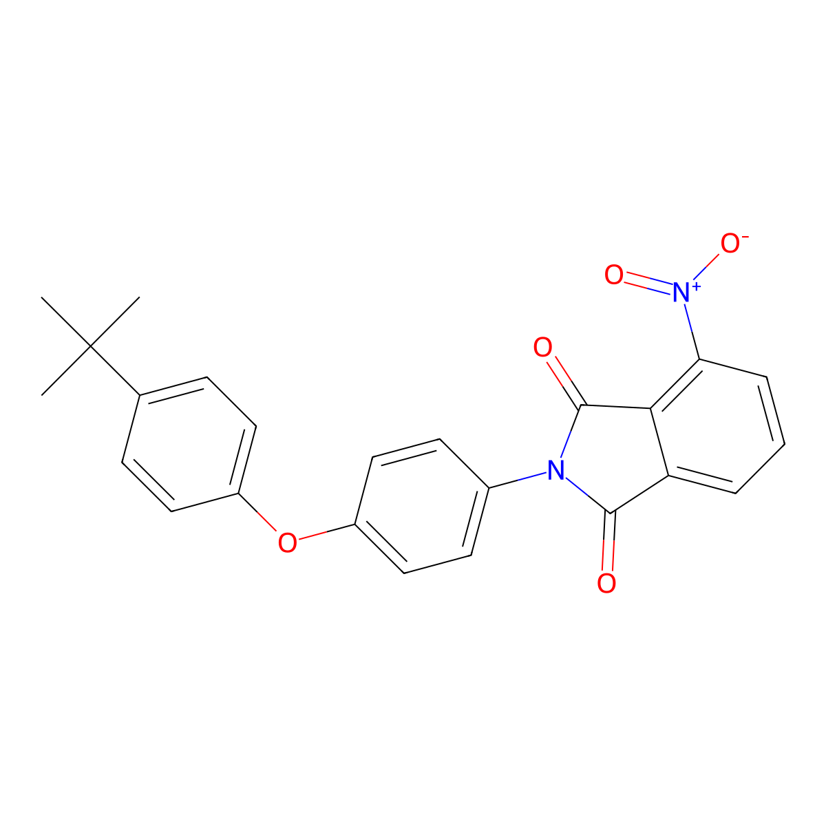 2-[4-(4-Tert-butylphenoxy)phenyl]-4-nitroisoindole-1,3-dione molecular structure, CAS 356089-61-7