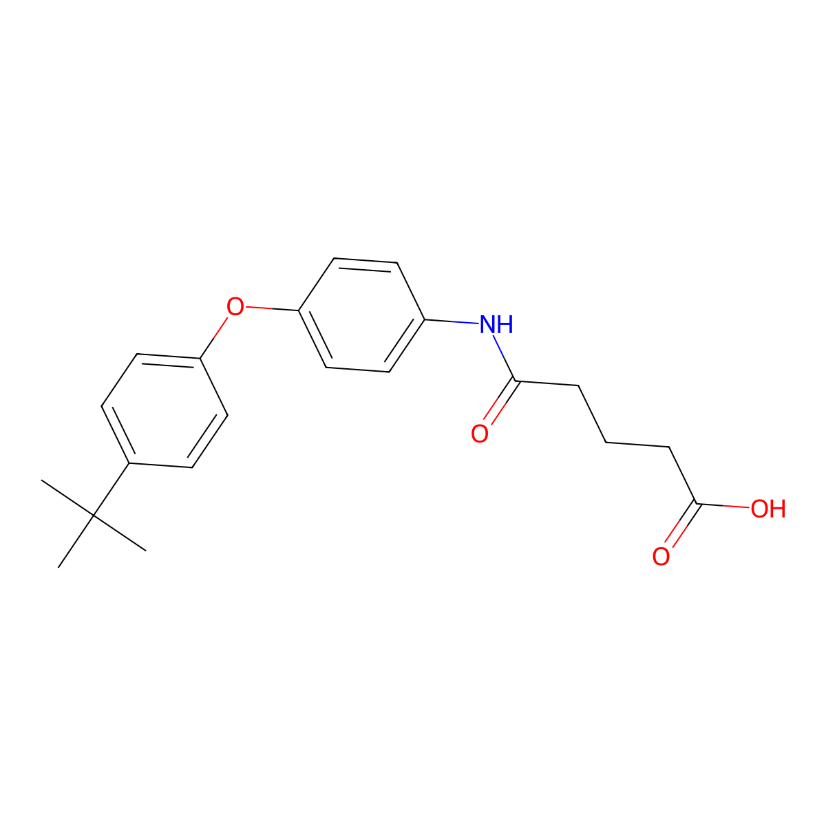 5-{[4-(4-Tert-butylphenoxy)phenyl]amino}-5-oxopentanoic acid molecular structure, CAS 356089-70-8