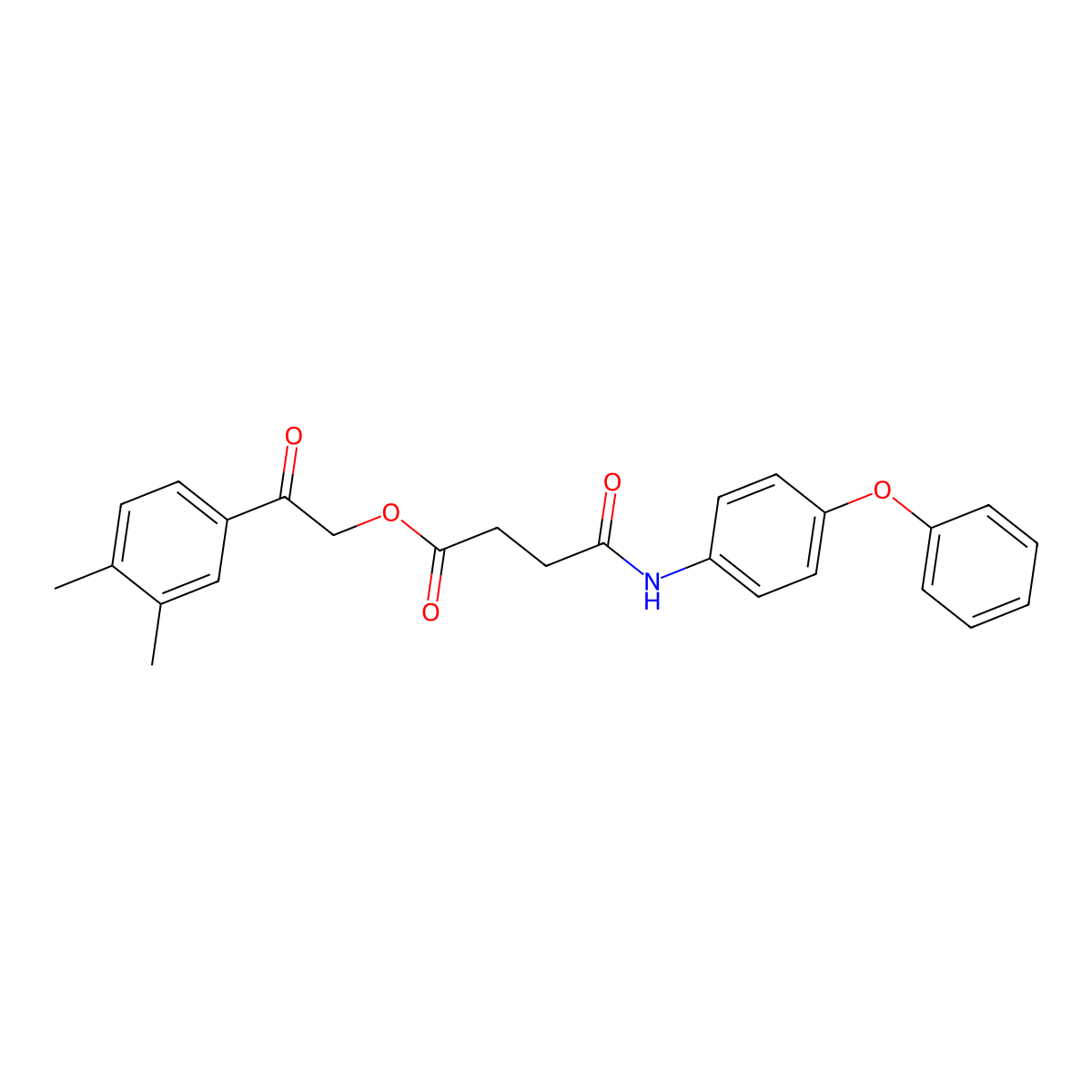 [2-(3,4-Dimethylphenyl)-2-oxoethyl] 4-oxo-4-(4-phenoxyanilino)butanoate molecular structure, CAS 356090-03-4