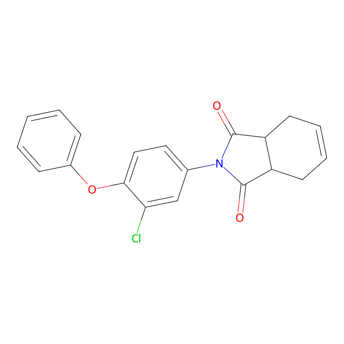 2-(3-chloro-4-phenoxyphenyl)-3a,4,7,7a-tetrahydro-1H-isoindole-1,3(2H)-dione molecular structure, CAS 356090-33-0
