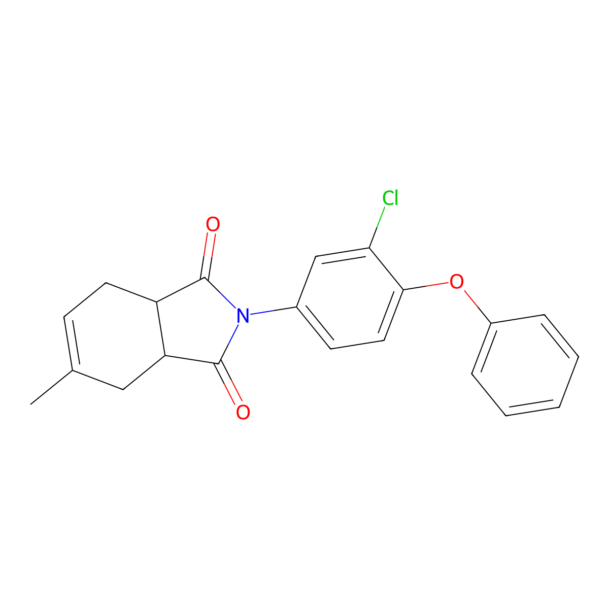 2-(3-Chloro-4-phenoxyphenyl)-5-methyl-3a,4,7,7a-tetrahydroisoindole-1,3-dione molecular structure, CAS 356090-46-5