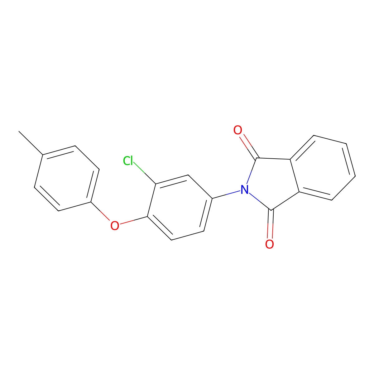 2-[3-Chloro-4-(4-methylphenoxy)phenyl]isoindole-1,3-dione molecular structure, CAS 356090-58-9