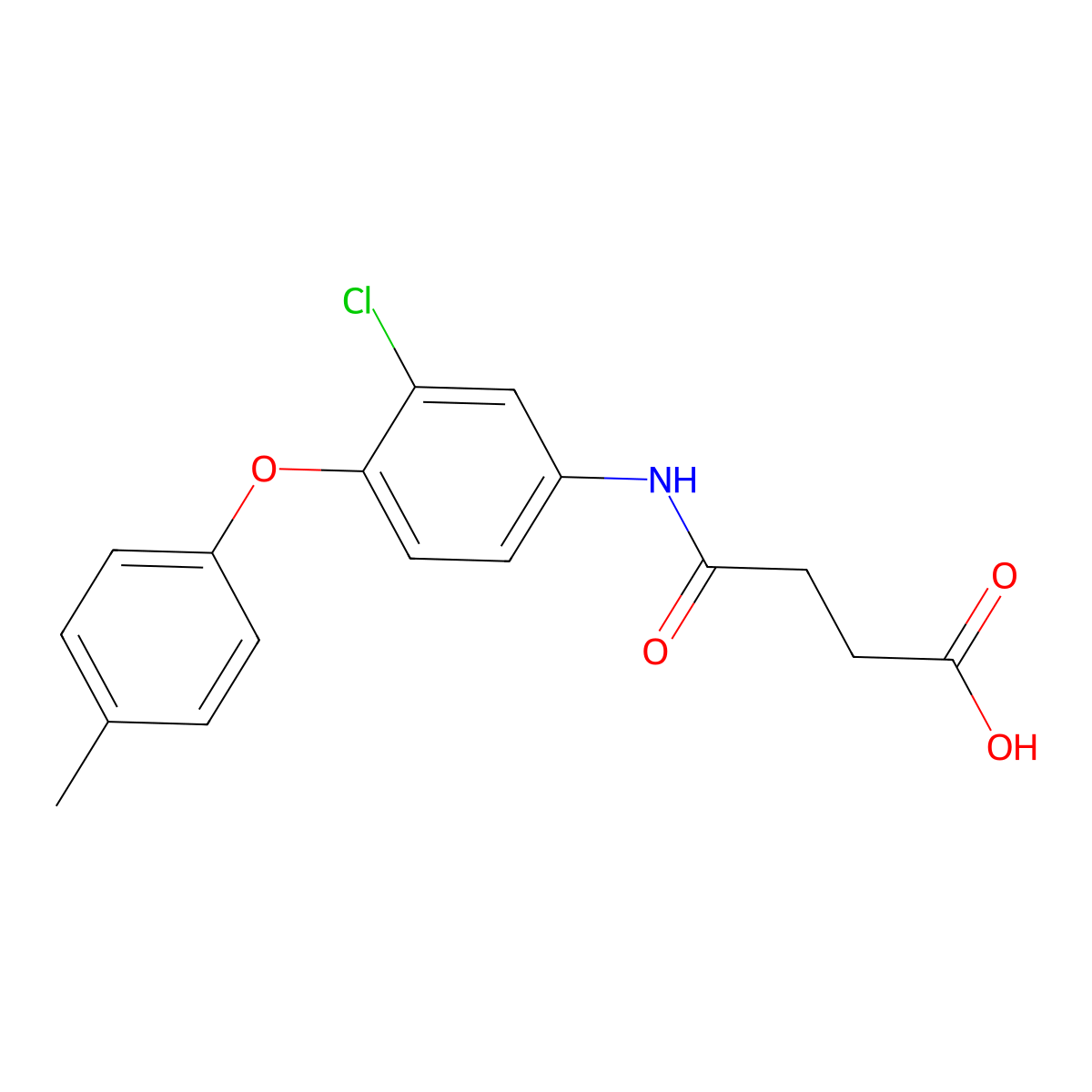 4-{[3-Chloro-4-(4-methylphenoxy)phenyl]amino}-4-oxobutanoic acid molecular structure, CAS 356090-62-5