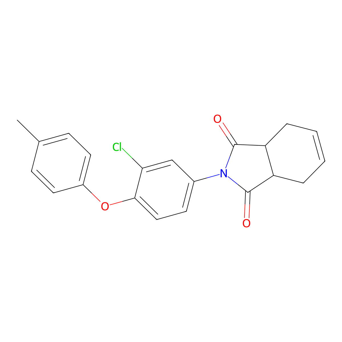 2-[3-chloro-4-(4-methylphenoxy)phenyl]-3a,4,7,7a-tetrahydro-1H-isoindole-1,3(2H)-dione molecular structure, CAS 356090-66-9