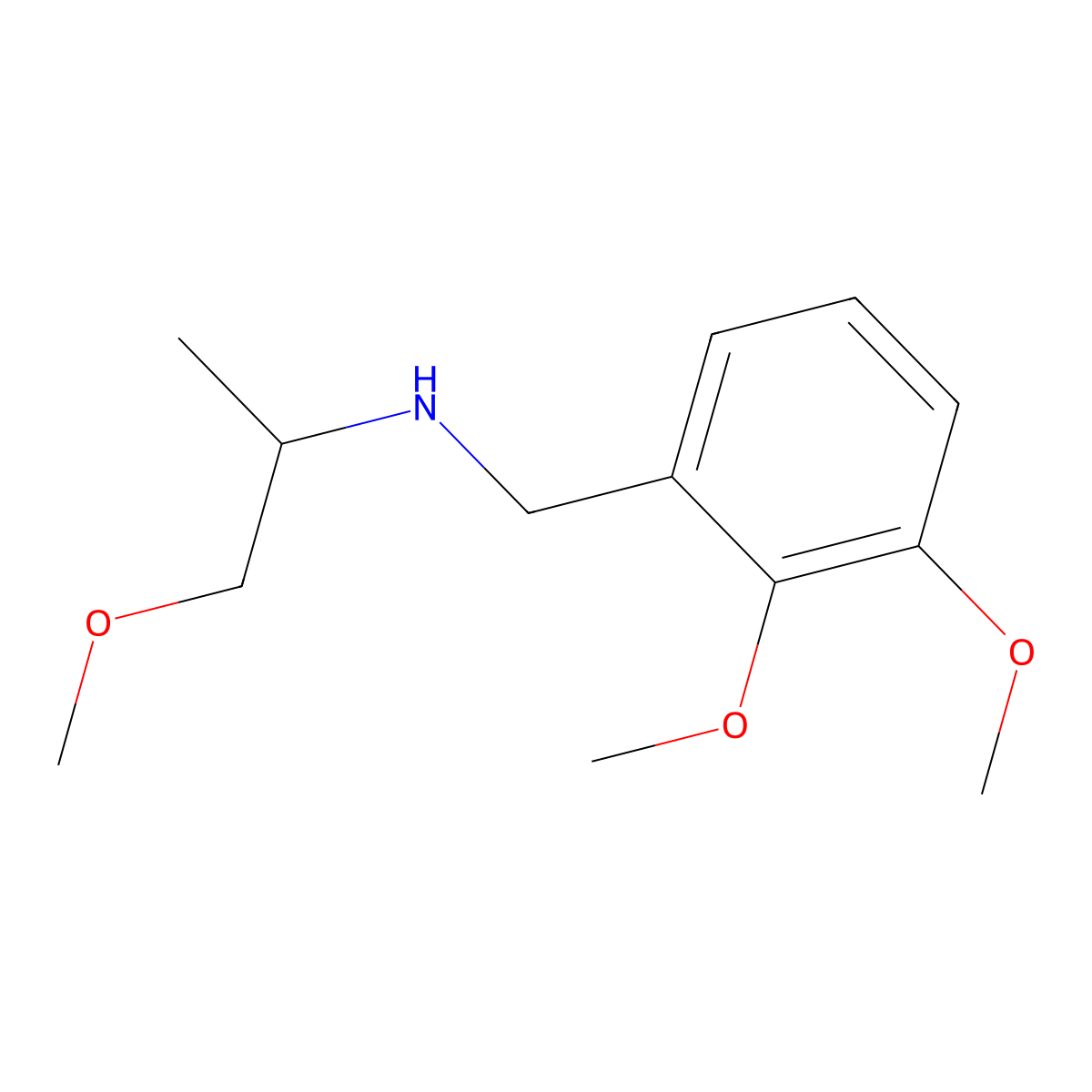 (2,3-Dimethoxy-benzyl)-(2-methoxy-1-methyl-ethyl)-amine molecular structure, CAS 356090-87-4