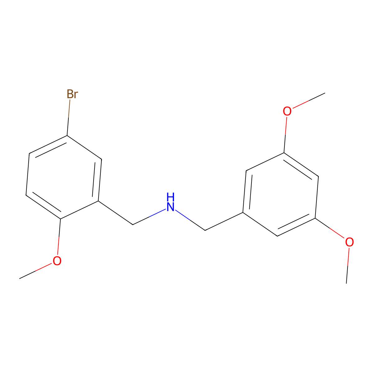 N-[(5-bromo-2-methoxyphenyl)methyl]-1-(3,5-dimethoxyphenyl)methanamine molecular structure, CAS 356090-95-4