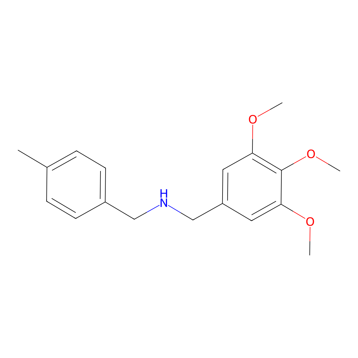 1-(4-methylphenyl)-N-[(3,4,5-trimethoxyphenyl)methyl]methanamine molecular structure, CAS 356091-02-6