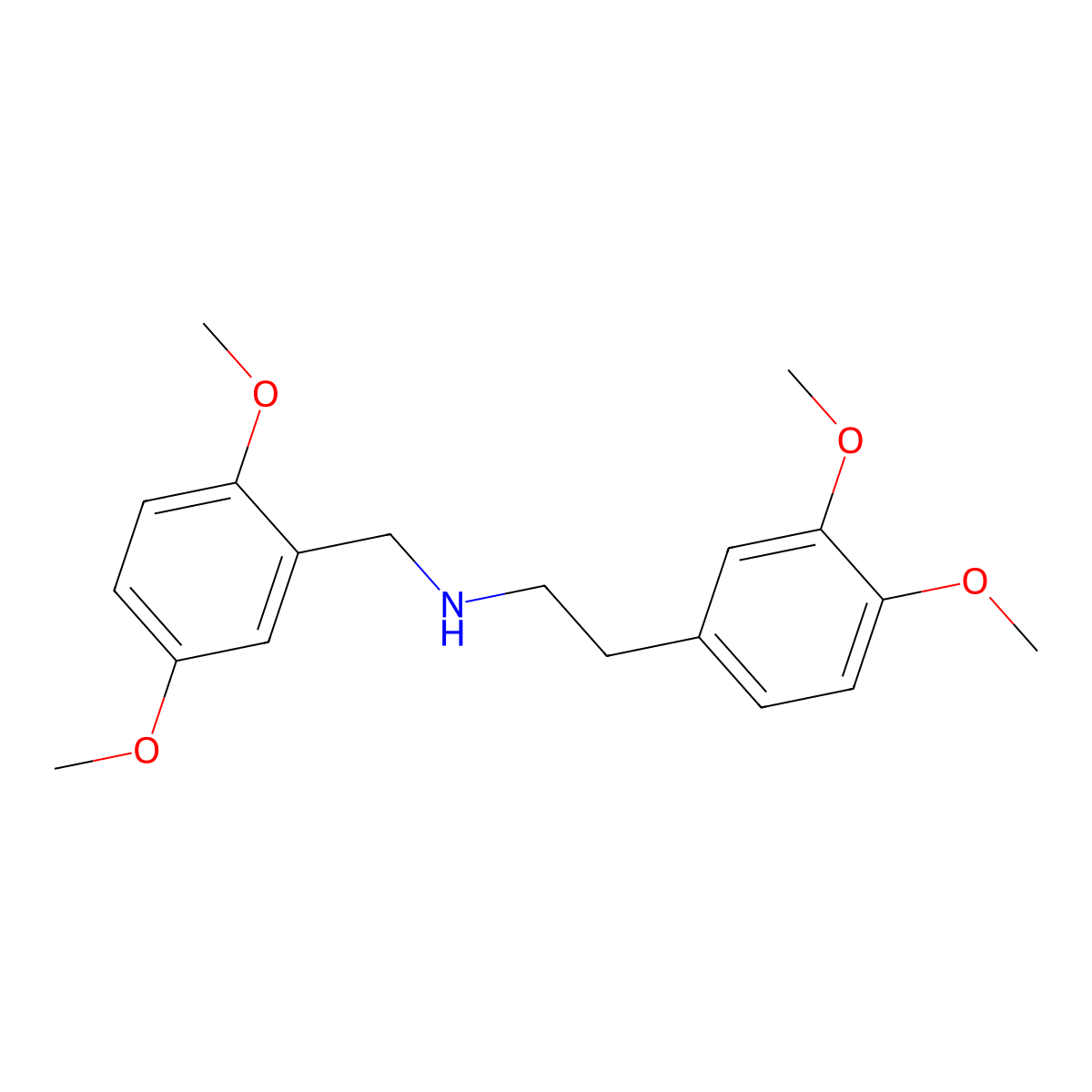 N-(2,5-dimethoxybenzyl)-2-(3,4-dimethoxyphenyl)ethanamine molecular structure, CAS 356091-14-0