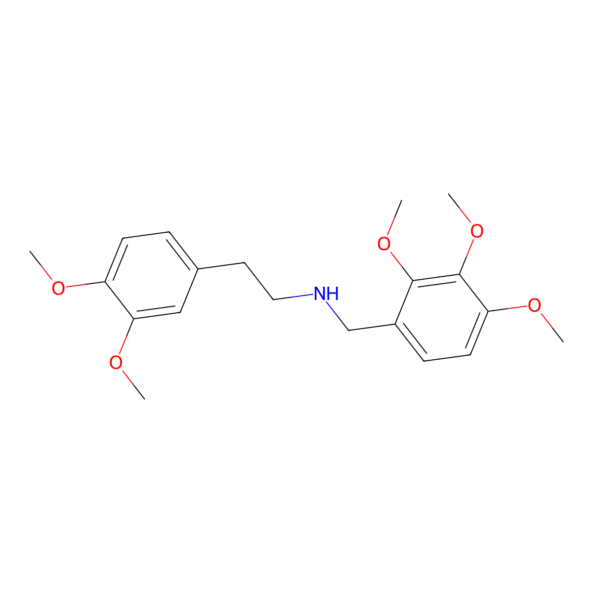 2-(3,4-dimethoxyphenyl)-N-[(2,3,4-trimethoxyphenyl)methyl]ethanamine molecular structure, CAS 356091-18-4