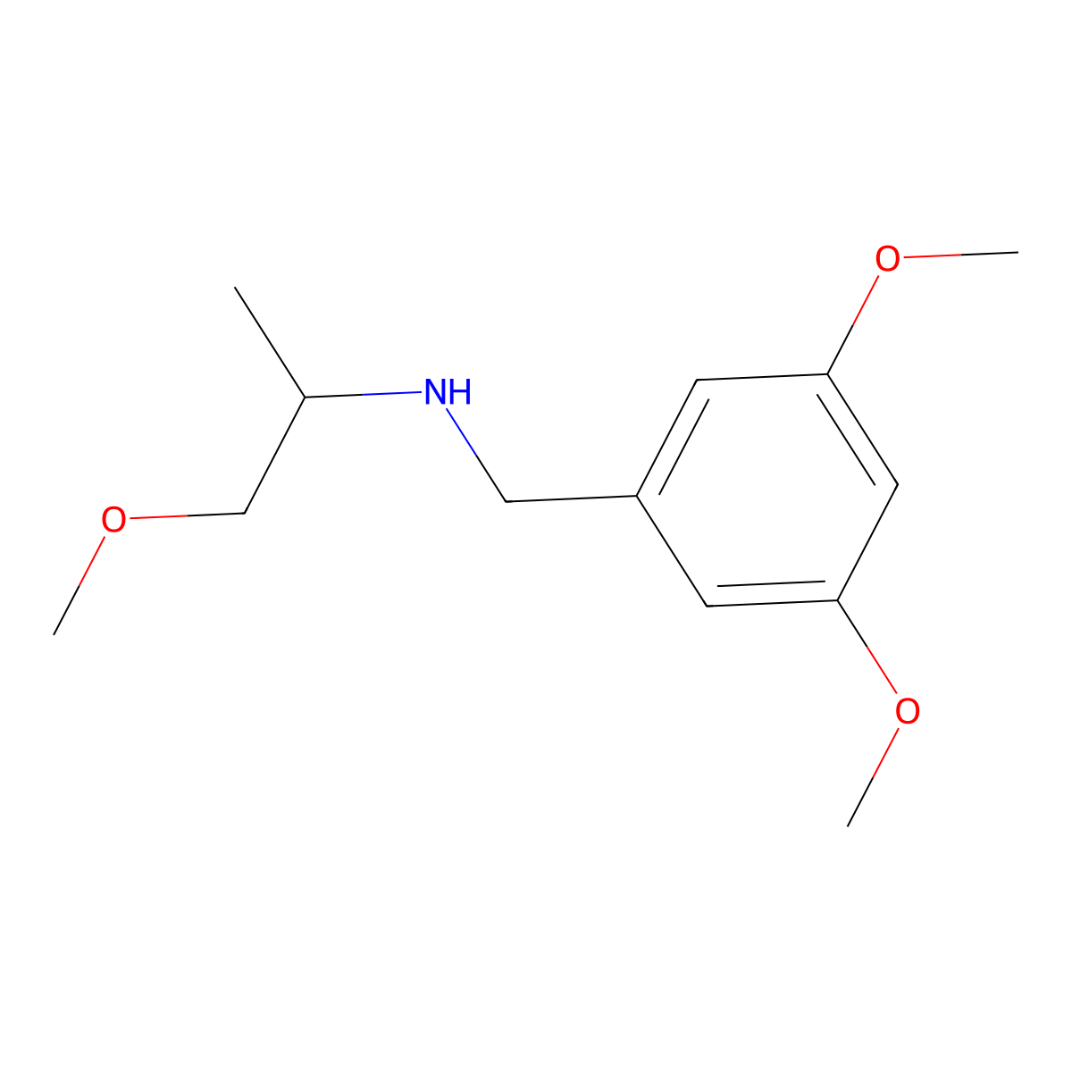 N-[(3,5-dimethoxyphenyl)methyl]-1-methoxypropan-2-amine molecular structure, CAS 356091-46-8