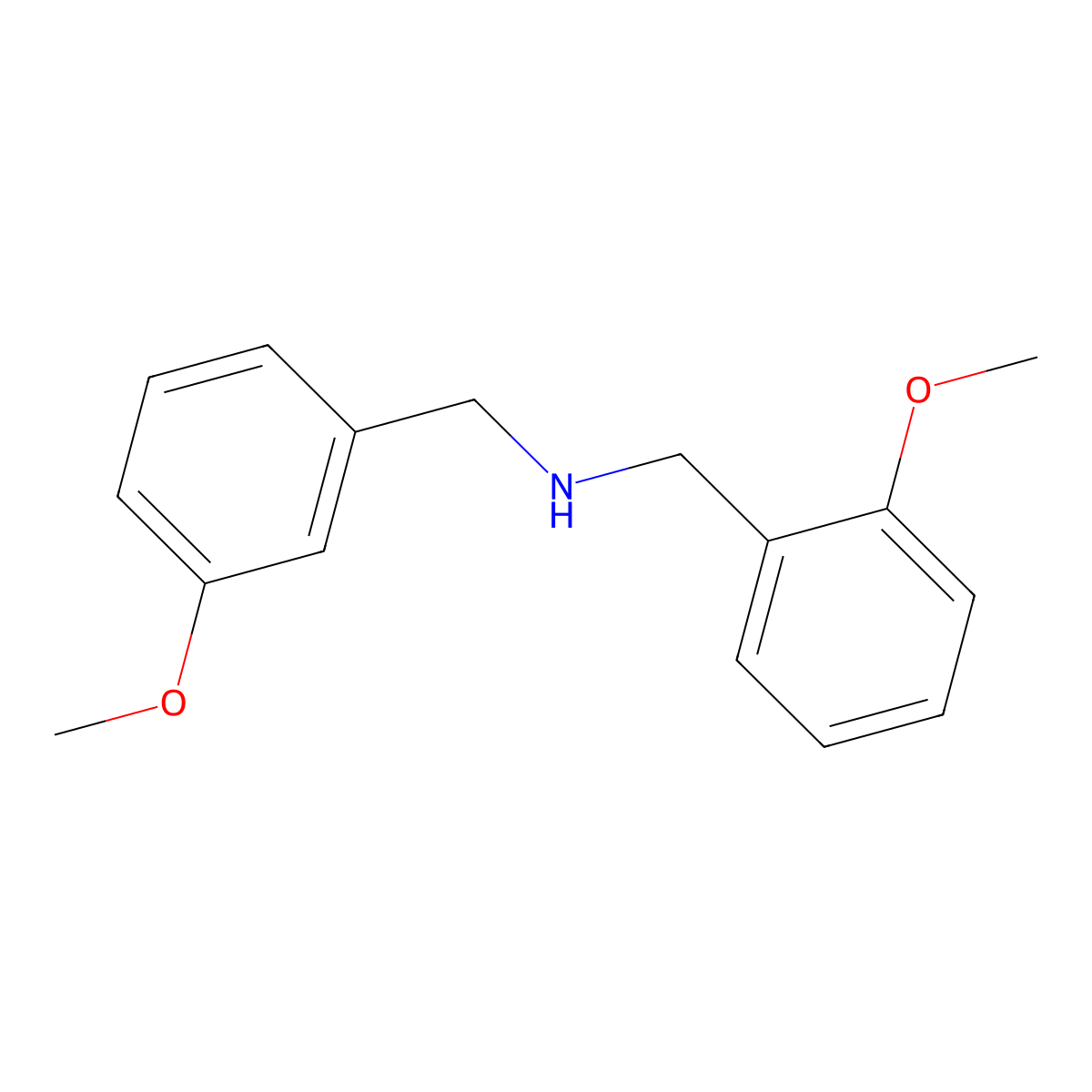 (2-Methoxybenzyl)(3-methoxybenzyl)amine molecular structure, CAS 356091-73-1