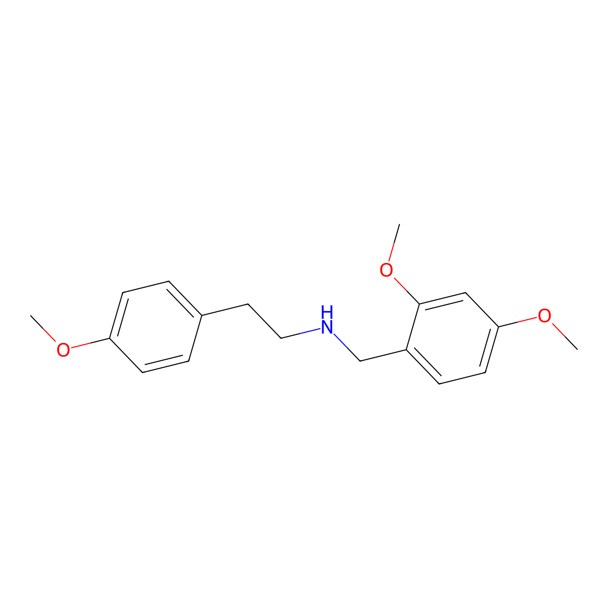 N-[(2,4-dimethoxyphenyl)methyl]-2-(4-methoxyphenyl)ethanamine molecular structure, CAS 356091-81-1