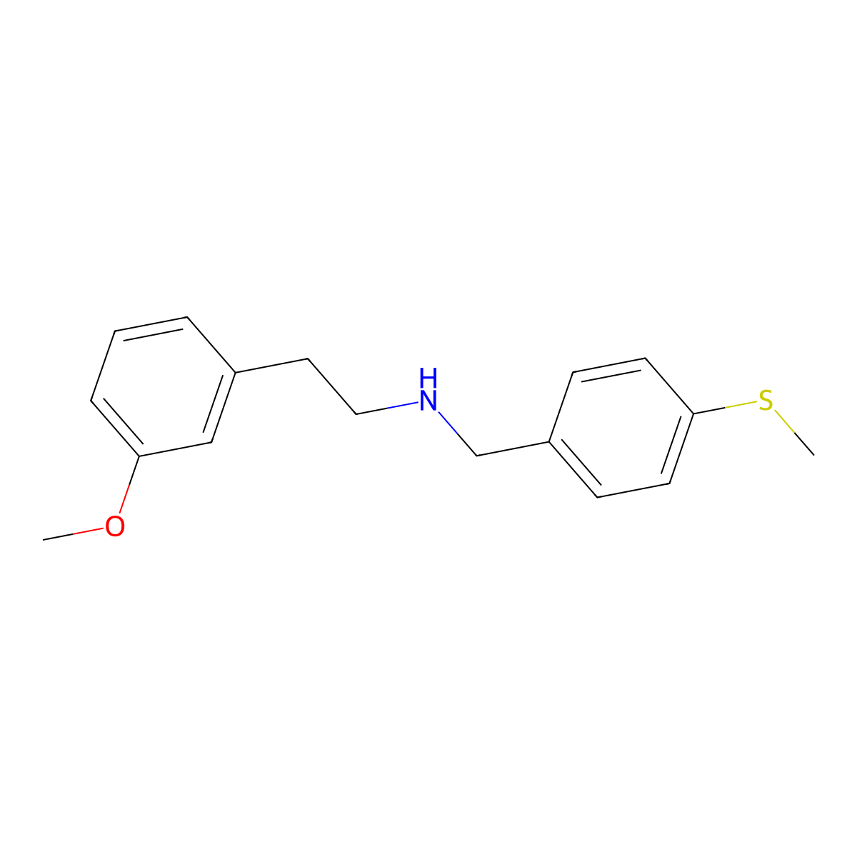 2-(3-Methoxyphenyl)-N-[4-(methylthio)benzyl]ethanamine molecular structure, CAS 356091-89-9